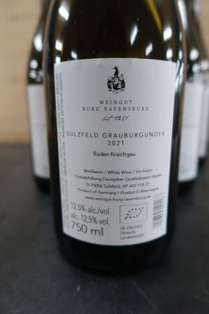 6 fl. Hvidvin WEINGUT BORG RAVENSBURG Sulzfeld Grauburgunder 2021, 75cl.