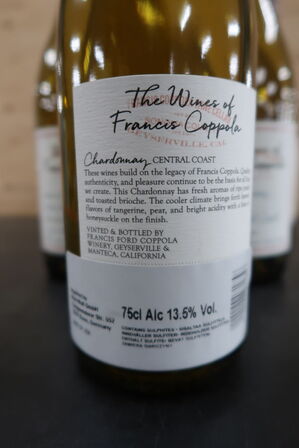 6 fl. Hvidvin THE WINES OF FRANCIS COPPOLA Chardonnay 2022, 75cl.