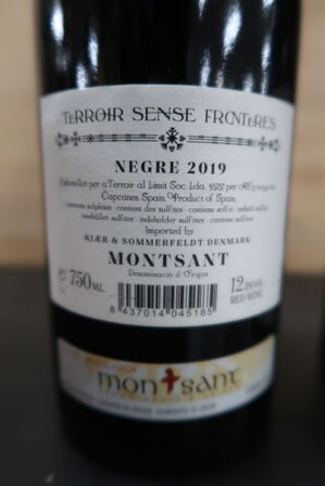 2 fl. Rødvin TERROIR SENSE FRONTERES Negre 2019, 75cl.