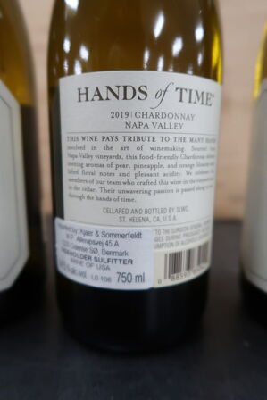 4 fl. Hvidvin HANDS OF TIME 2019, 75cl.