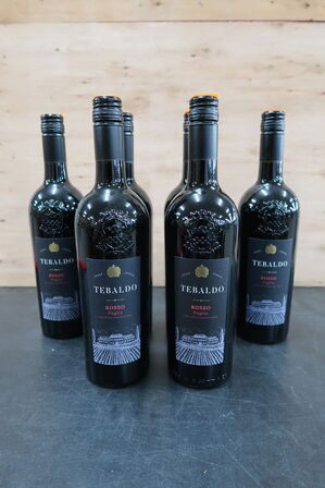 6 fl. Rødvin TEBALDO Rosso Puglia 2022, 75cl.