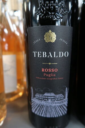 6 fl. Rødvin TEBALDO Rosso Puglia 2022, 75cl.