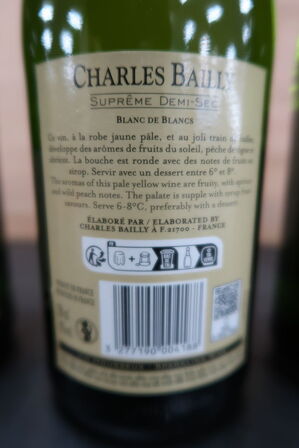 4 fl. Blanc de Blancs CHARLES BAILLY Supreme Demi-Sec, 75cl.