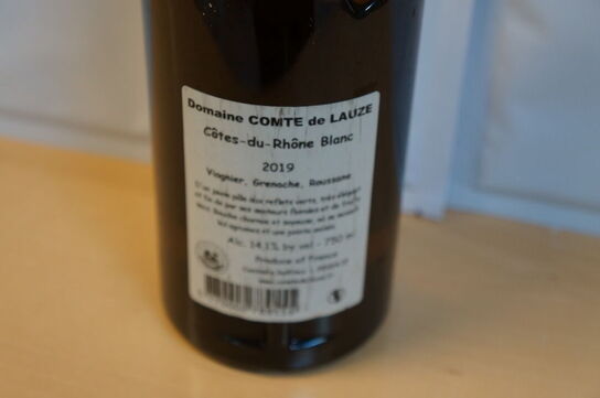 1 fl.  COMTE DE LAUZE COTES DU RHONE 2019