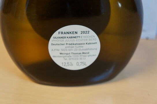 3 fl. THOMAS MEND WEINGUT SILVANER TROCKEN 2022