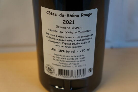 1 fl. COMTE DE LAUZE COTES DU RHONE 2021