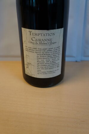 6 fl.  CAIRANNE TEMPTATION COTES DU RHONE VILLAGES 1996