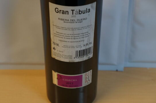 1 fl. GRAN TABULA RIBERA DEL DUERO 2012