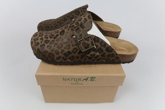 Relaxshoe læder sko Tiger Khaki - Str. 38