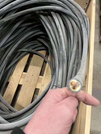 3g16 gummikabel, nyt, 5stk ca 55m