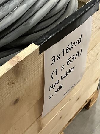 3g16 gummikabel, nyt, 5stk ca 55m