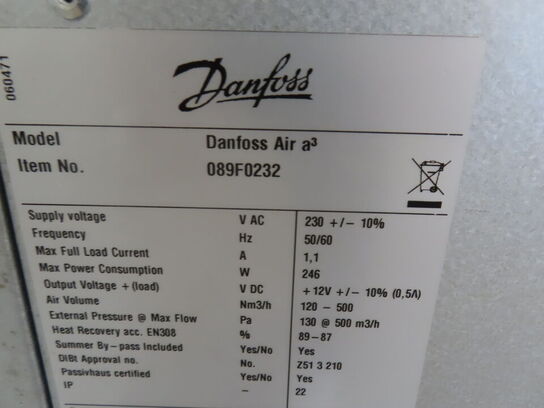 Ventilationsanlæg - DANFOSS AIR A3