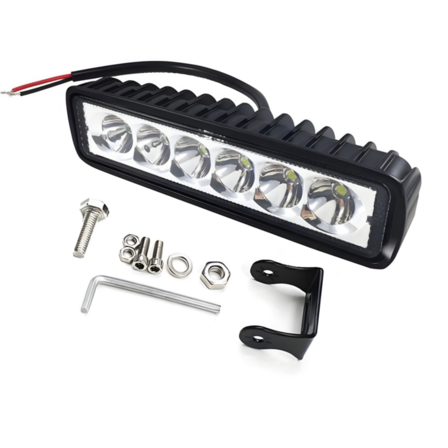 8 stk. 18W LED-arbejdslampe med justerbar beslag