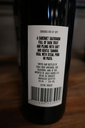 3 fl. rødvin, Cabernet Sauvignon, Eagle Rock Vineyards 