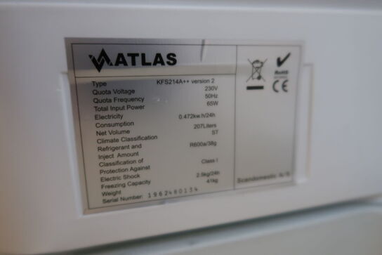 Køle-/Fryseskab ATLAS KFS214A