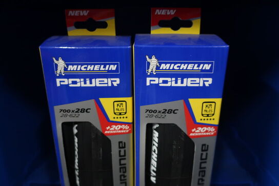 2 pakker dæk MICHELIN Power Endurance 700x28c