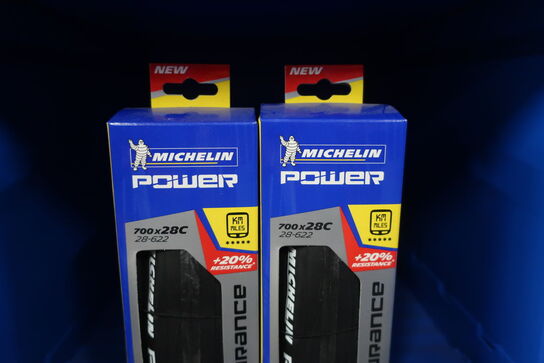 2 pakker dæk MICHELIN Power Endurance 700x28c