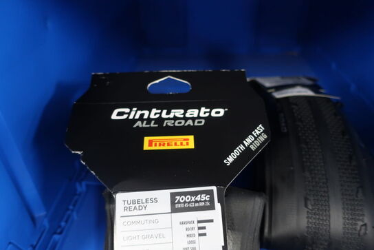 2 pakker dæk PIRELLI Cinturato 700x45c Tubeless Ready