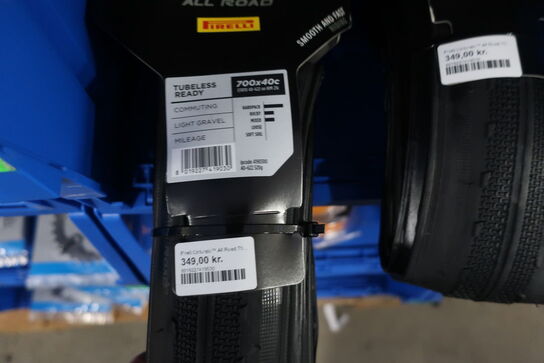 2 pakker dæk PIRELLI Cinturato 700x40c Tubeless Ready