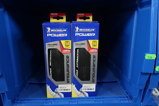 2 pakker dæk MICHELIN Power Endurance 700x28c