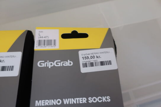 2 par sokker GRIPGRAB Merino Winter str: L