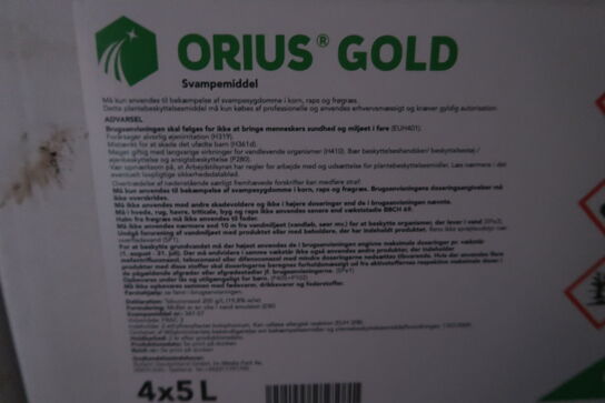 4 stk. dunke med svampemiddel ORIUS GOLD 5L