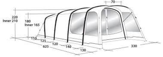 Outwell broadlands 5a famillietelt 5 personer