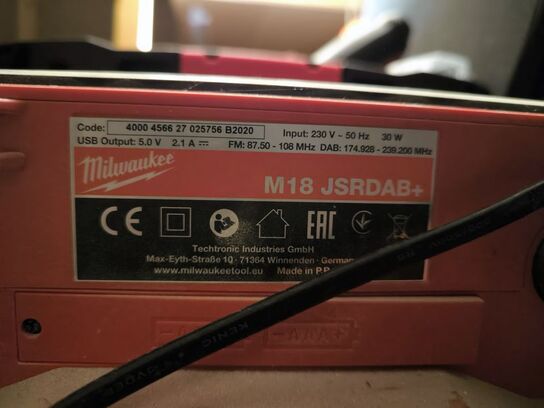 Arbedsradio DAB MILWAUKEE M18