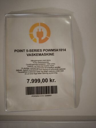 Vaskemaskine POINT POWM5A1014