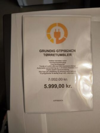 Tørretumbler GRUNDIG GTP5824CN