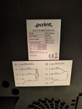 Induktionskogeplade POINT POIH3060I4N