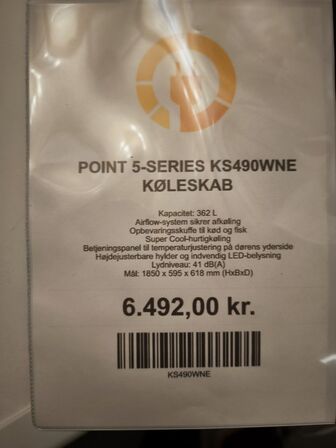 Køleskab POINT 5 series KS490WNE