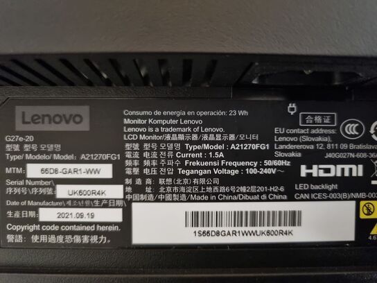 Lenovo G27e-20