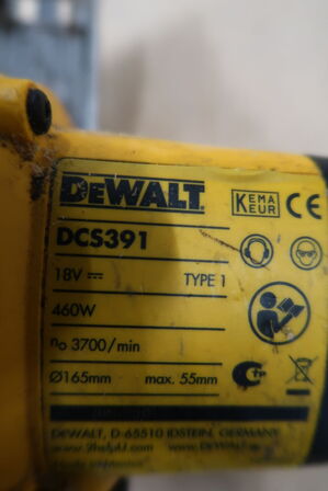 Akku rundsav DEWALT DCS391 u. batteri