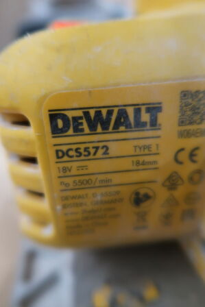 Akku rundsav DEWALT DCS572 u. batteri