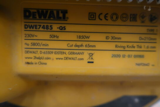 Bordrundsav DEWALT DWE7485