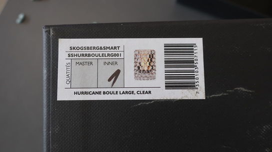 Lysestage SKOGSBERG&SMART Hurricane Boule Large Clear