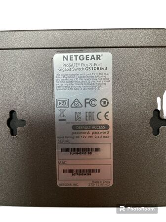 NetGear ProSAFE Plus GS108Ev3