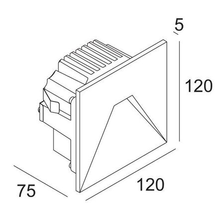 DeltaLight LOGIC W S 930 N LED indbygningsvæglampe