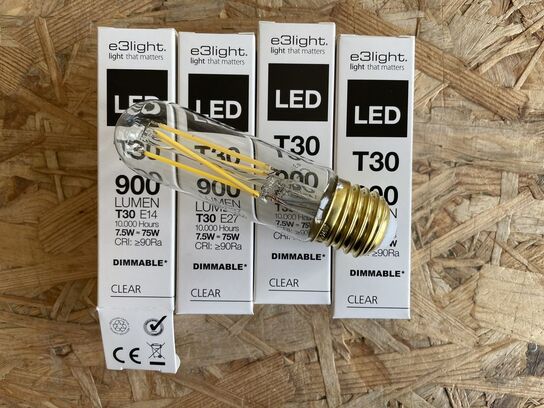 4 stk. e3light T30 E27 LED 900lm