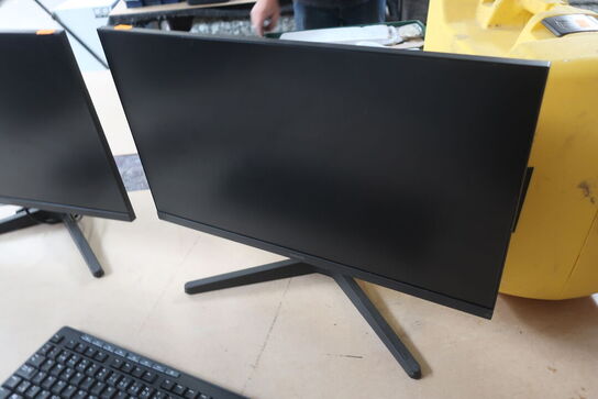 2 stk. 24" SAMSUNG skærme samt tastatur