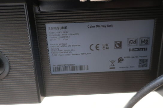 2 stk. 24" SAMSUNG skærme samt tastatur