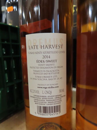 3 fl. desertvin, OREMUS Tokaji Tempos Late Harvest 2014 (0,375L)