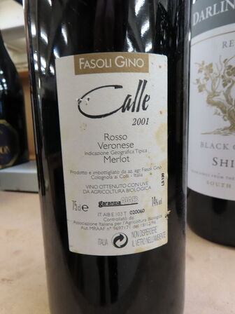 1 fl. rødvin, FASOLI GINO Calle Rosso Veronese Merlot 2001 MAGNUM (1,5L)