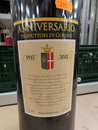 1 fl. rødvin, GOVONE Anniversario Piemonte Rosso 2013 DOBBELT MAGNUM (3L)