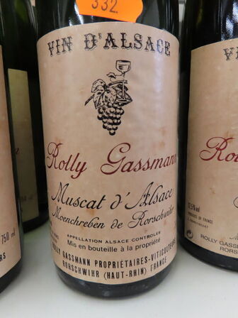 4 fl. hvidvin, ROLLY GASSMANN Muscat d'alsace 1992