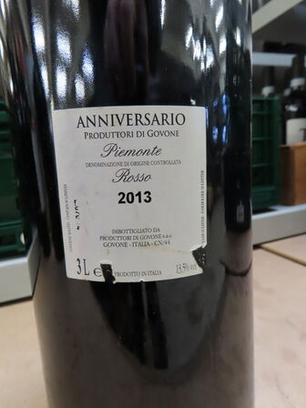 1 fl. rødvin, GOVONE Anniversario Piemonte Rosso 2013 DOBBELT MAGNUM (3L)