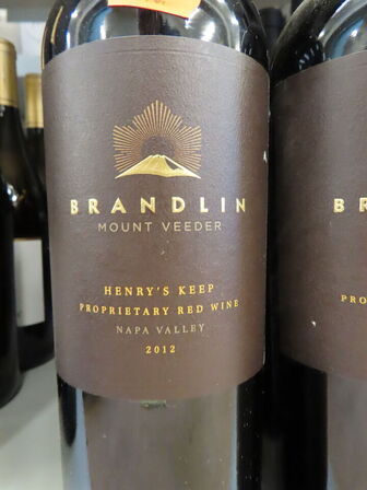 6 fl. rødvin, BRANDLIN Mount Veeder Henry´s Keep 2012