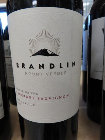 3 fl. rødvin, BRANDLIN Mount Veeder cabernet Sauvignon 2012