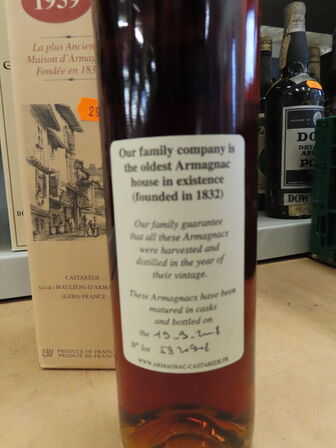 1 fl. CASTARÉDE BAS ARMAGNAC 32240 Mauléon d'armagnac 1959